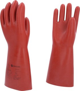 Elektriker-Schutzhandschuh mit mechanischen und thermischen Schutz, Größe 11, Klasse 2, rot