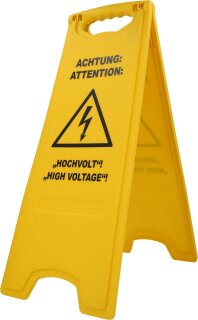 Aufsteller mit Blitzsymbol