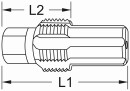 Gewindeschneider mit F&uuml;hrungsbolzen f&uuml;r NOX-Sensoren, M20x1,5