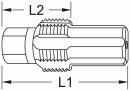 Gewindeschneider mit F&uuml;hrungsbolzen f&uuml;r Partikelfiltersensoren, M22x1,5