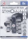 Steckschl&uuml;ssel-Bit-Satz | Antrieb Au&szlig;ensechskant 6,3 mm (1/4") | SW 5 - 13 mm | 8-tlg.