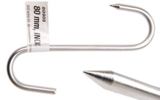 Fleischerhaken | Edelstahl | 80 mm