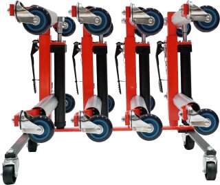performance Aufbewahrungsgestell mit vier hydraulischen Rangierhilfen, 5-tlg
