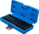 Kraft-Steckschl&uuml;ssel-Einsatz-Satz E-Profil, tief | Antrieb Innenvierkant 12,5 mm (1/2") | SW E10 - E24 | 9-tlg.