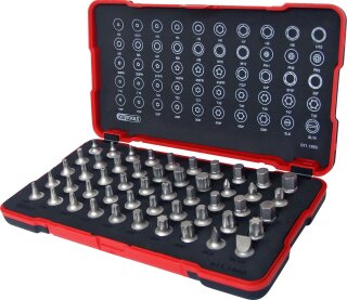 1/4" Bit-Stecknuss-Satz, extra kurz, 50-tlg