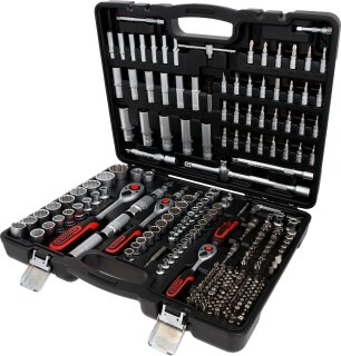 1/4"+3/8"+1/2" Steckschlüssel-Satz, 255-tlg