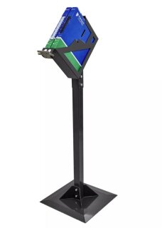 Perfect EQUIPMENT Doppel-Rollenhalter mit Standfuß, schwarz