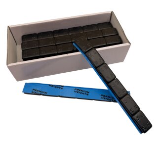 SUV Klebegewicht - 150g (6x25g) schwarz m. überstehendem Liner 20 Riegel