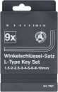 Winkelschl&uuml;ssel-Satz | Innensechskant 1,5 - 10 mm | 9-tlg.