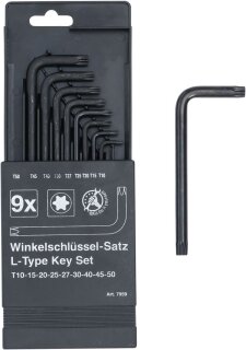 Winkelschlüssel-Satz | T-Profil (für Torx) T10 - T50 | 9-tlg.
