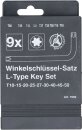 Winkelschl&uuml;ssel-Satz | T-Profil (f&uuml;r Torx) T10 - T50 | 9-tlg.