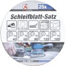 Schleifblatt-Satz f&uuml;r Exzenterschleifer | &Oslash; 125 mm | K 40 - 180 | 25-tlg.