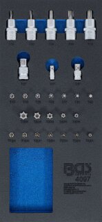 Werkstattwageneinlage 1/3: Bit- und Bit-Einsatz-Sortiment | 27-tlg.