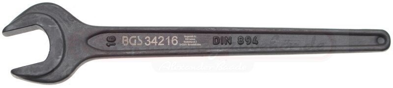 Einmaulschlüssel DIN 894 - 75mm, 600mm Lang, Schwarz