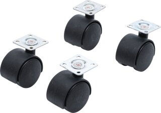 Doppel-Lenkrollen-Satz | Ø 40 mm | 4-tlg.