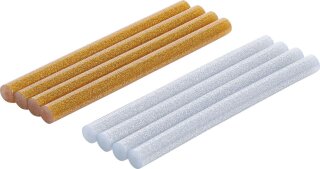 Heißklebe-Patronen | gold-/silber-metallic | Ø 11 mm, 150 mm | 8-tlg.