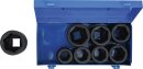 Kraft-Steckschl&uuml;ssel-Einsatz-Satz Sechskant, tief | Antrieb Innenvierkant 25 mm (1") | SW 27 - 50 mm | 8-tlg.