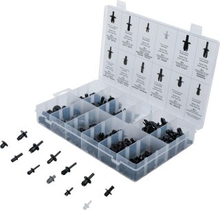 Kfz-Befestigungsclip-Sortiment für VW, Audi, Volvo, Chrysler, Ford, Mercedes-Benz | 350-tlg.