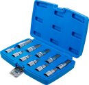 Bit-Einsatz-Satz | Antrieb Innenvierkant 12,5 mm (1/2") | Innensechskant 7/32" - 13/16" | Zollgr&ouml;&szlig;en | 11-tlg.