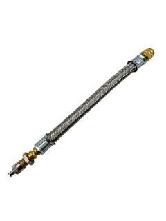 Stahlflex- Ventilverlängerung flexibel 180 mm mit Schlüsselkappe und Mutter