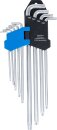 Winkelschl&uuml;ssel-Satz | extra lang + extra kurz | T-Profil (f&uuml;r Torx) T10 - T50 | 9-tlg.