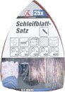 Schleifblatt-Satz f&uuml;r Multischleifer | 145 x 100 mm | K 40 - 400 | 25-tlg.